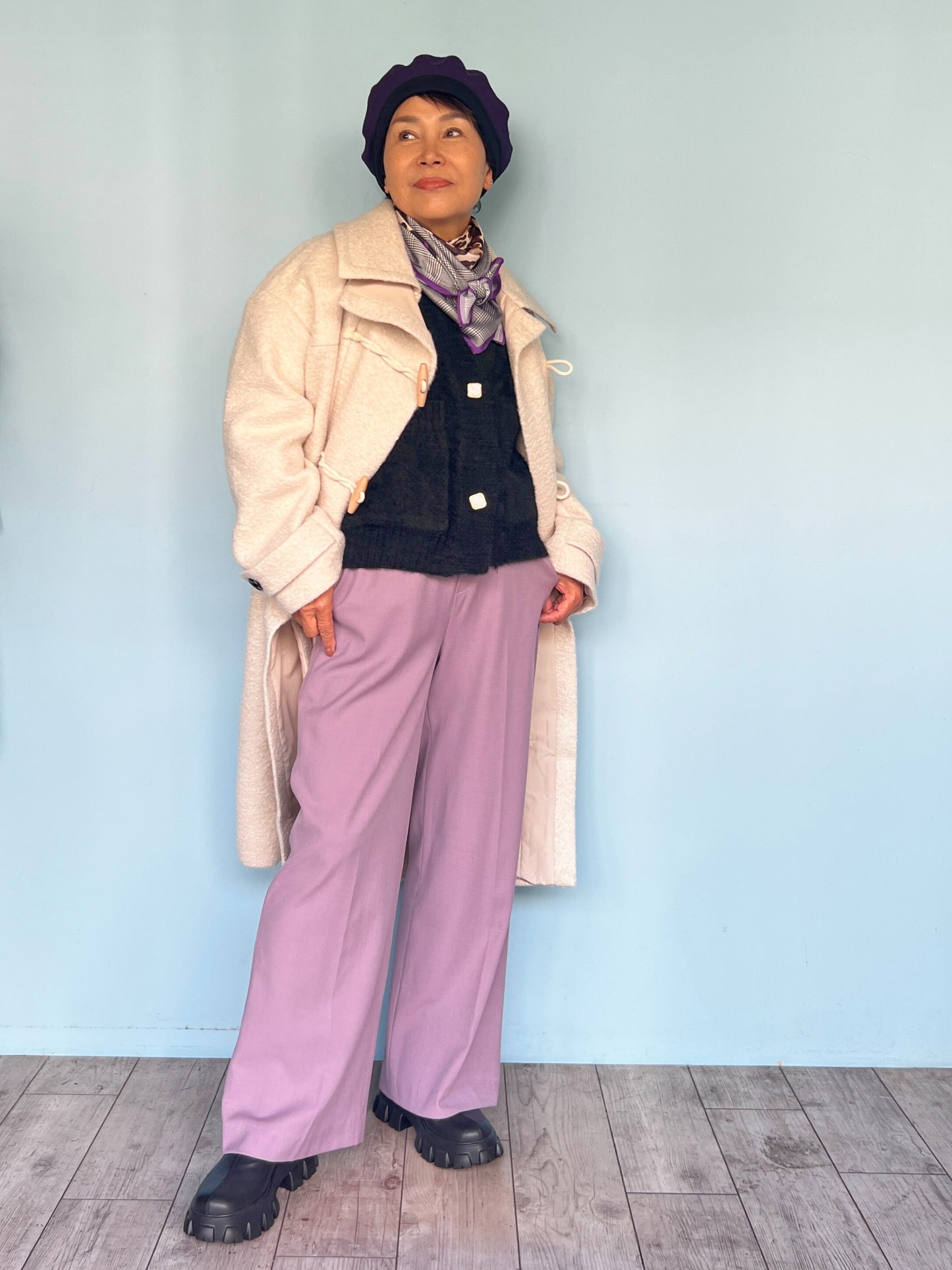 ループツィードダッフルコート