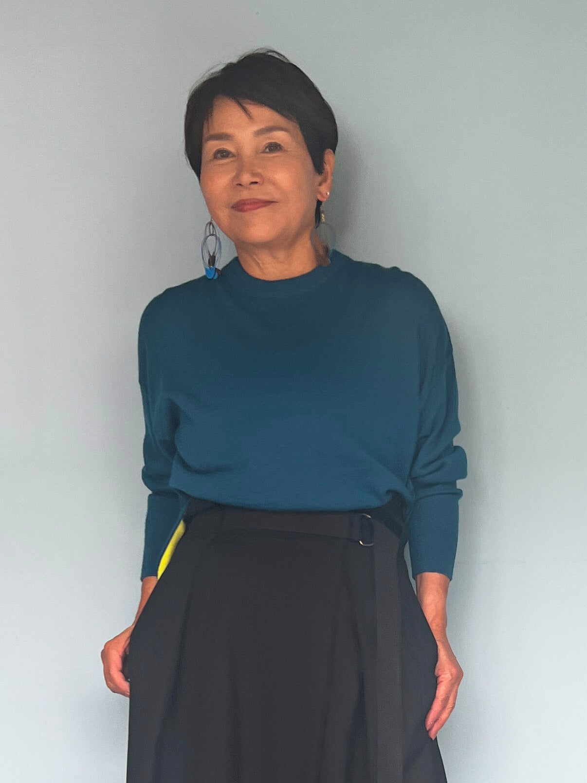 配色アクセントニット80