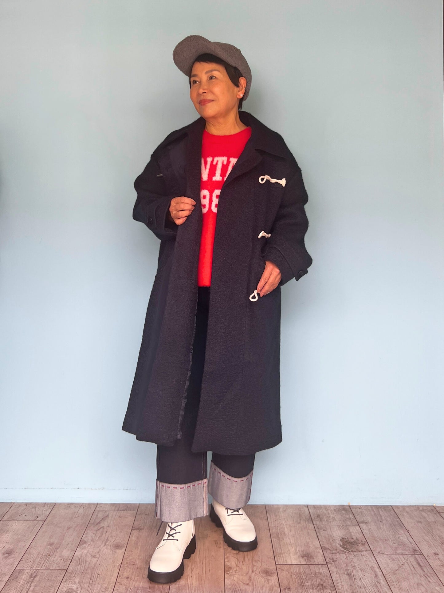 ストレッチロールアップデニム インディゴ