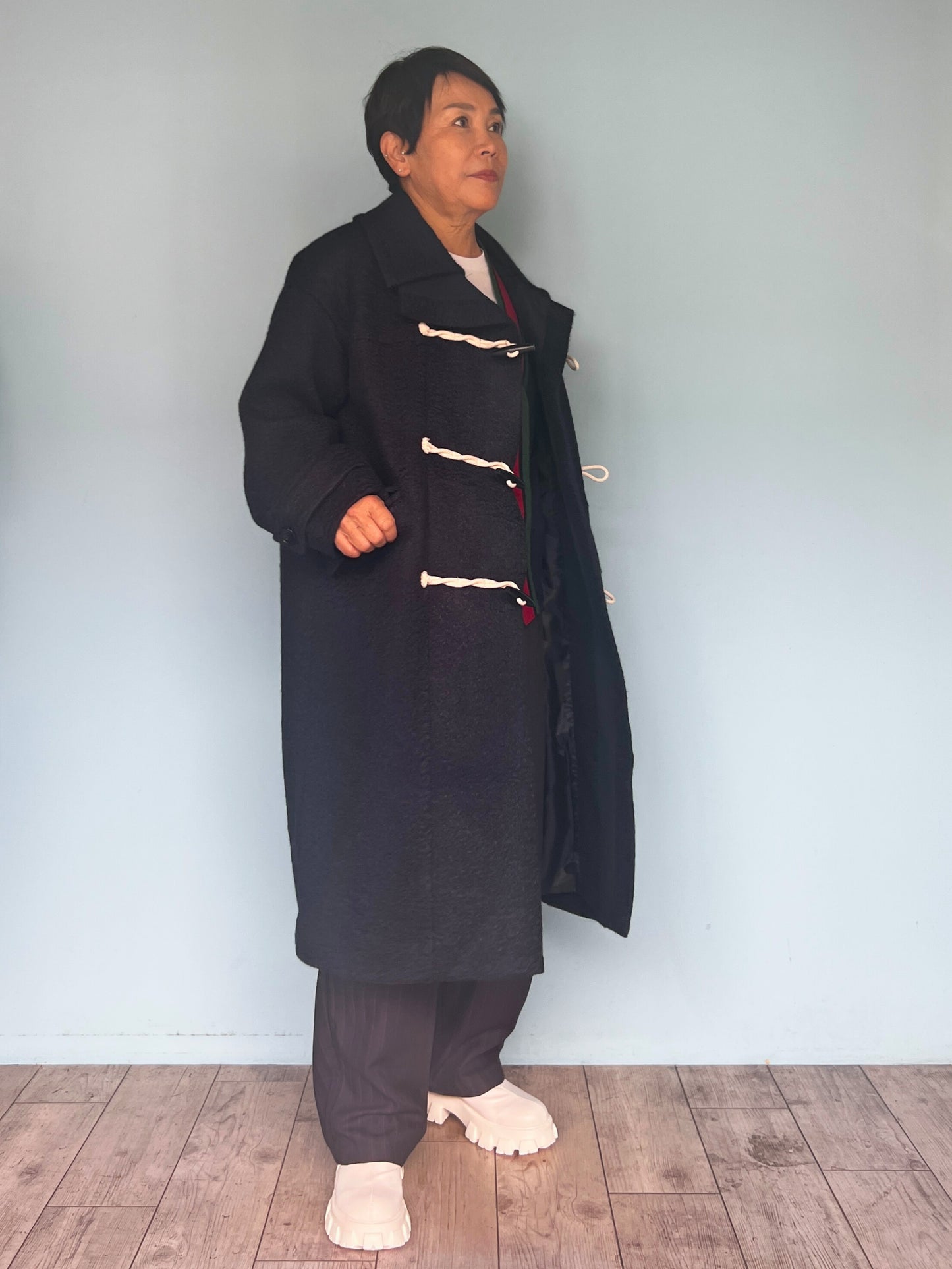 ループツィードダッフルコート