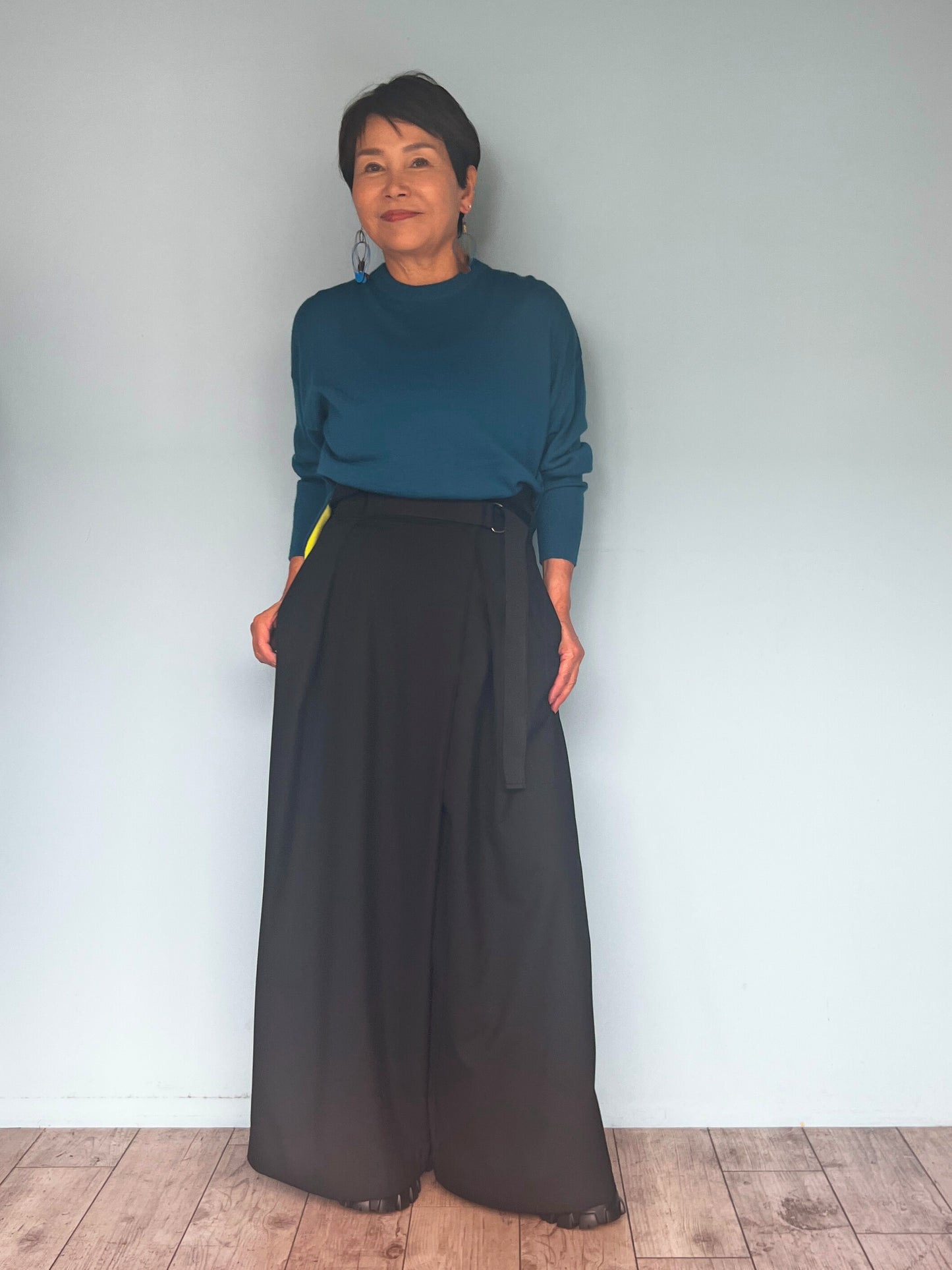 配色アクセントニット80