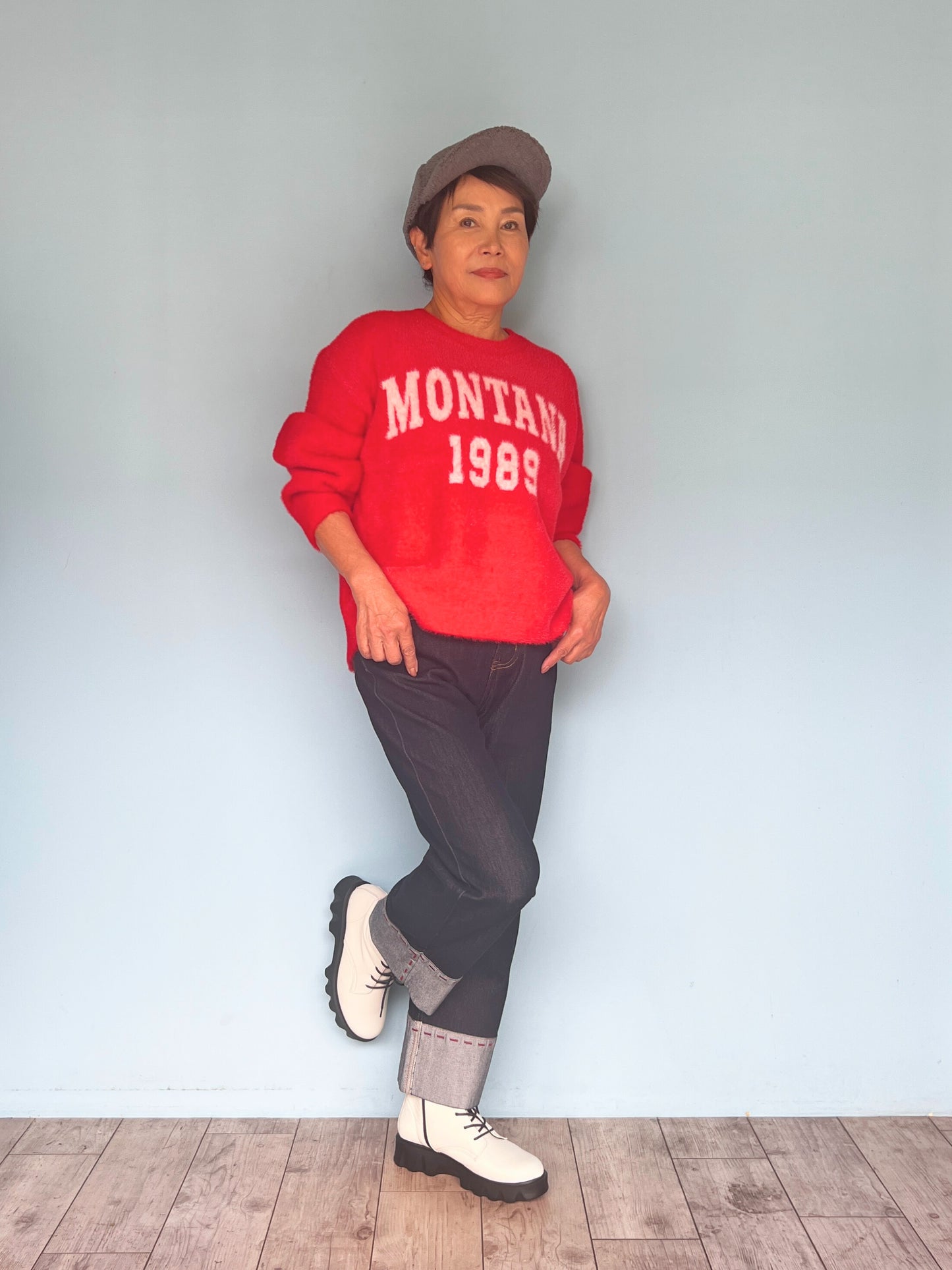 フェザーロゴニットプルオーバー