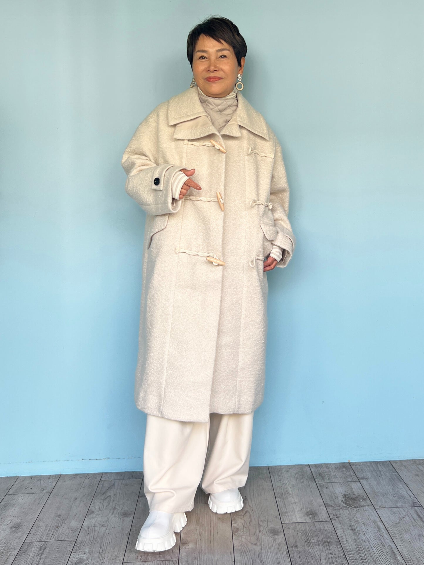 ループツィードダッフルコート