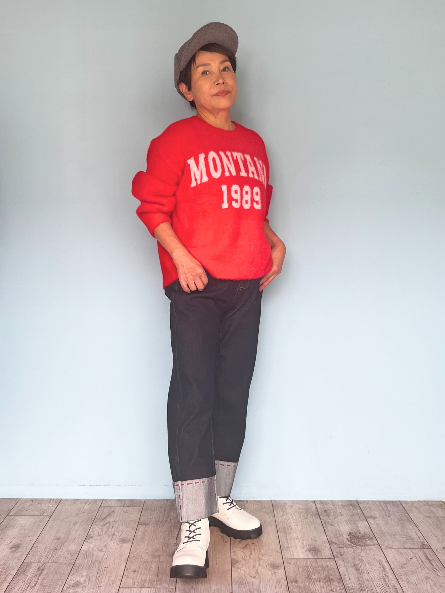 ストレッチロールアップデニム インディゴ