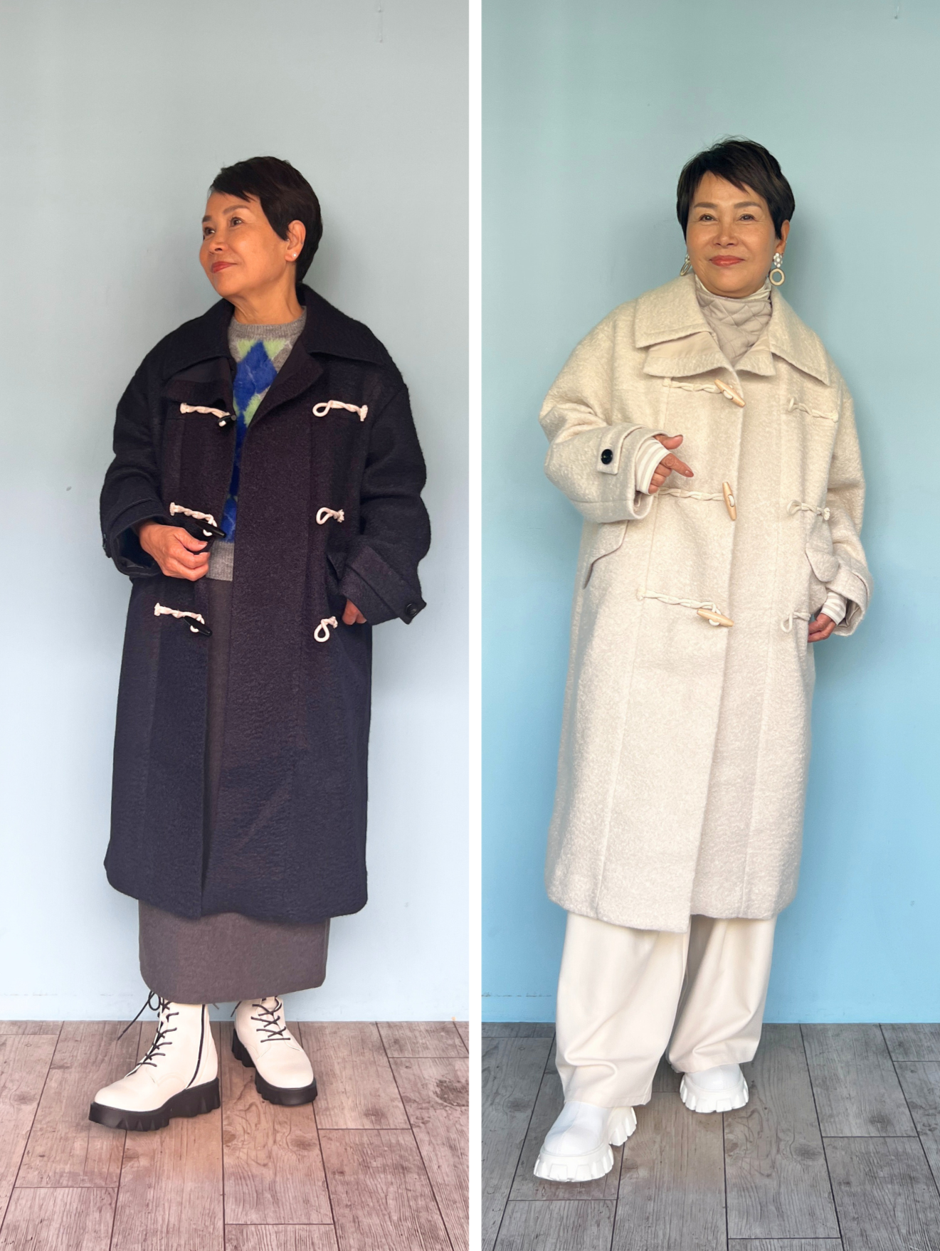 ループツィードダッフルコート